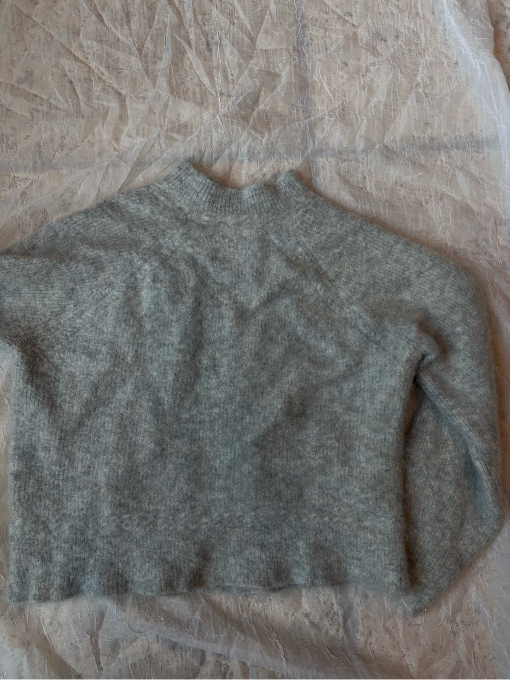Sézane Otis Jumper in Mottled Grey - Size M - Baby Alpaca Blend